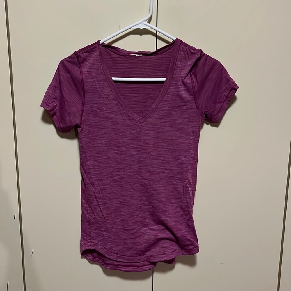 Purple lululemon t-shirt size 2